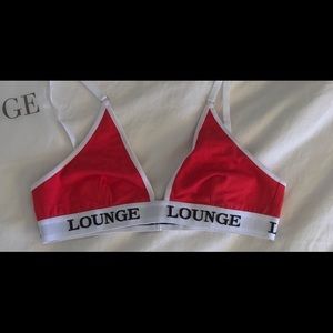 Lounge Underwear Red Triangle Bra